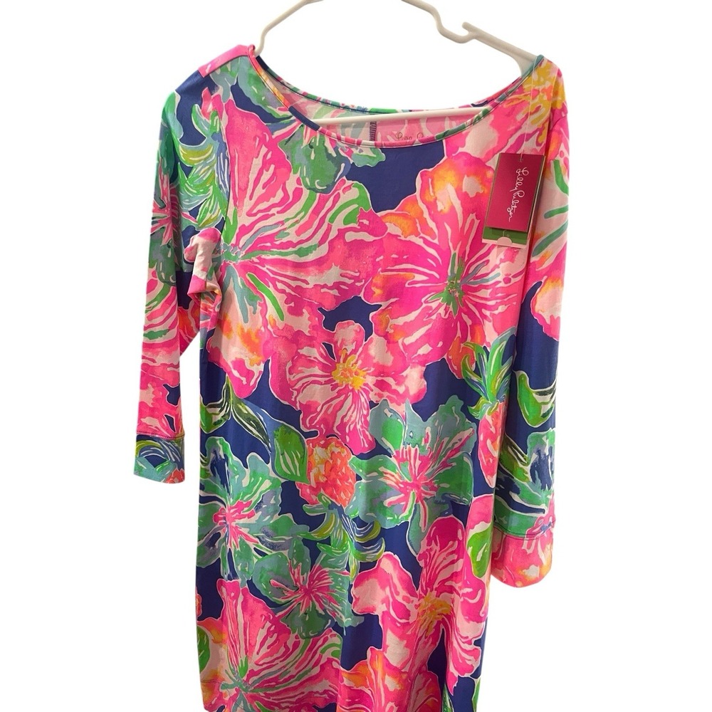 Lilly Pulitzer Womens Marlowe Dress Jungle Utopia Print 3/4 Sleeve Size Large